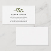 Afficher la carte d'insertion de Baby shower (Devant / Derrière)