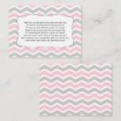 Afficher la carte d'insertion de baby shower fille (Devant / Derrière)