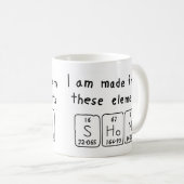 Afficher la tasse de nom de table périodique (Devant droit)