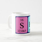 Afficher la tasse de nom de table périodique (Devant gauche)