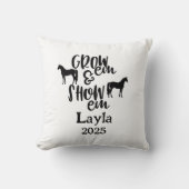 Afficher le Coussin de nom personnalisé du cheval (Recto)