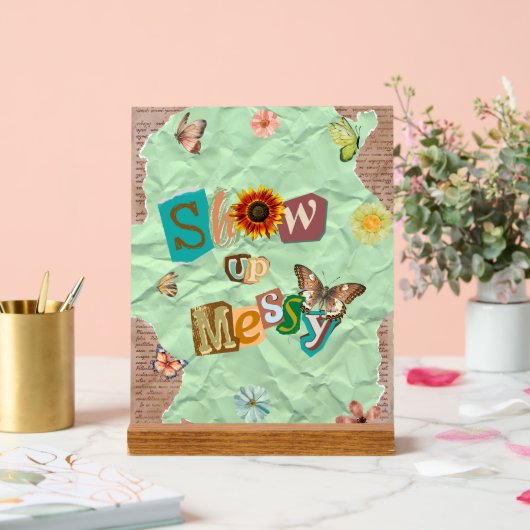 Afficher le signe acrylique de la monnaie de colla (Mariage)