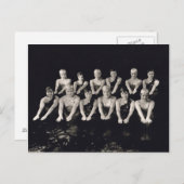 Afficher Les Filles Dans Le Pool Carte Postale - 1 (Devant / Derrière)