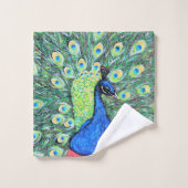 Afficher Peacock Peainting (Gant de toilette)