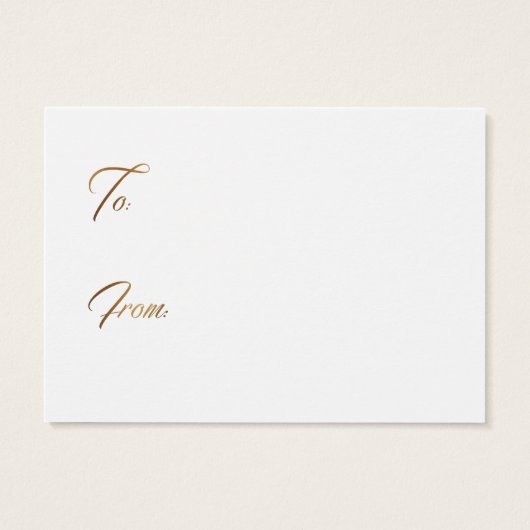 Afficher une douche élégante en or Script Cadeau (Dos)