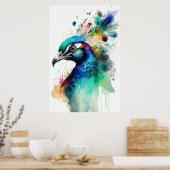 Afficher vos couleurs - Poster Peacock Imprimer (Cuisine)