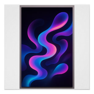 Affiches Abstraites Neon Dreams Couleurs Modernes