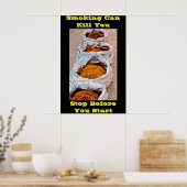 affiches anti-tabac mots jaunes (Cuisine)