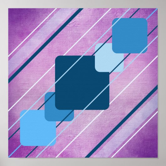 Affiches AP0010 Toile Violette Géométrique Bleue (Devant)