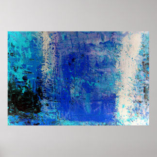 Affiches Art Décor Moderne Bleu Abstrait