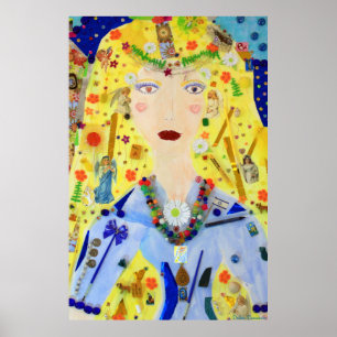 Affiches d'art Ange en Bleu - Cadeaux d'artwork su