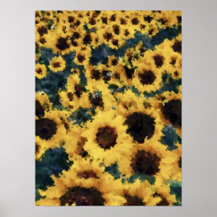 Affiches d'art de peinture de tournesol
