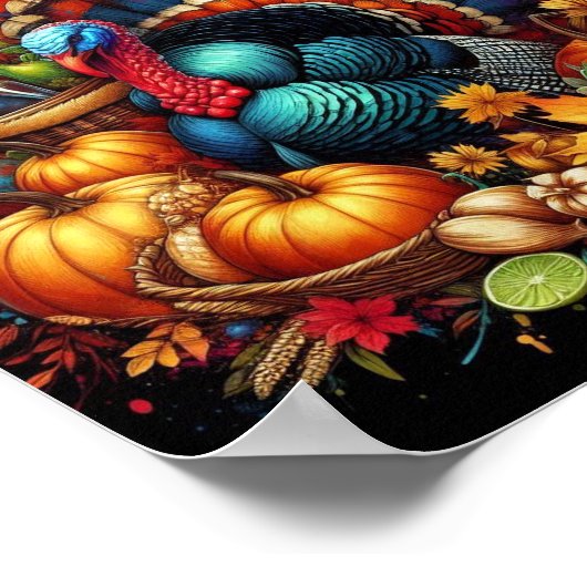 Affiches d'art et de décoration murale de Thanksgi (Coin)
