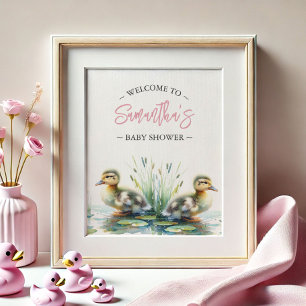 Affiches de Baby Shower Canard Panneau de Bienvenu