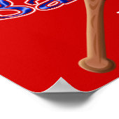 Affiches de baseball rouge blanc et bleu PERSONNAL (Coin)