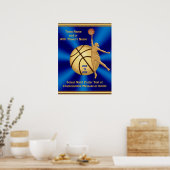 Affiches de basket-ball pour filles senior bleu et (Cuisine)