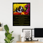 Affiches de Beagle de fleurs de Desiderata (Bureau à domicile)