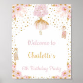 Affiches de bienvenue d'anniversaire de Ballerina (Devant)
