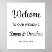 Affiches de bienvenue du mariage (Devant)