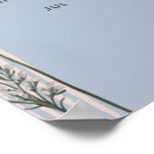 Affiches de bienvenue mariages - Poche bleu Dusty (Coin)