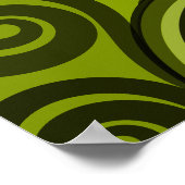 Affiches de boucles de frondes de fougère vertes m (Coin)