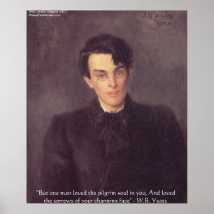Affiches de citations d'amour de WB Yeats "Âme de