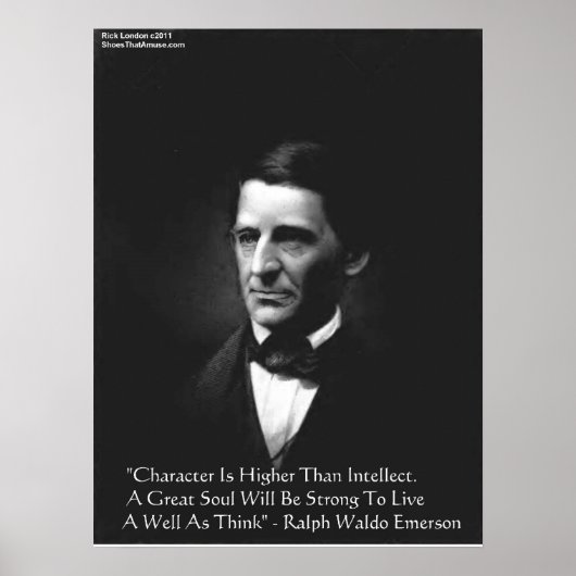 Affiches de citations de RW Emerson Intellect et c (Devant)
