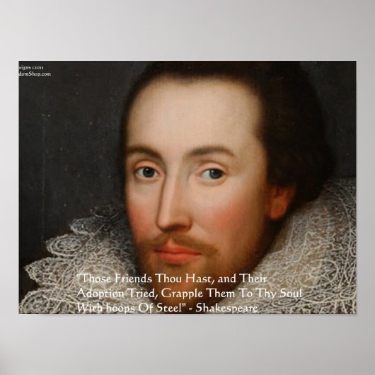 Affiches de citations de sagesse de Shakespeare "A (Devant)