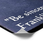 Affiches de citations de sagesse "Soyez bref" de F (Coin)