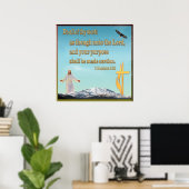 Affiches de Colossians 3:23 (Bureau à domicile)