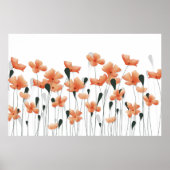 Affiches de coquelicots et botanique moderne légèr (Devant)