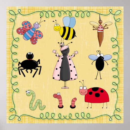 Affiches de crèche d'insectes (Devant)