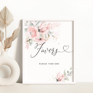 Affiches de faveurs florales rose, prenez-en une