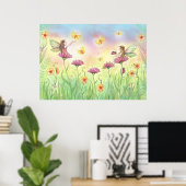 Affiches de fées sœurs dans le jardin (Bureau à domicile)