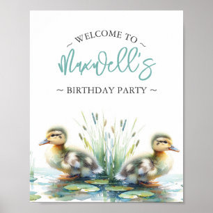 Affiches de fête d'anniversaire Canard Affiche de 