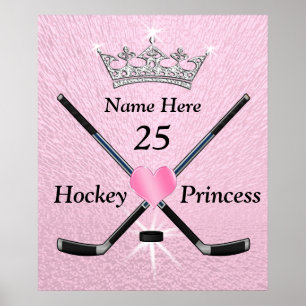 Affiches de hockey personnalisées pour filles, pri