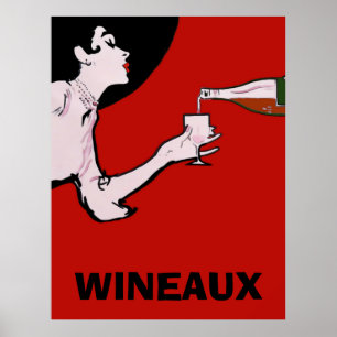 Affiches de la Dame Vintage Wineaux