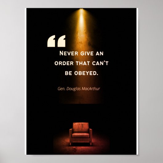 Affiches de leadership - Douglas MacArthur (Devant)