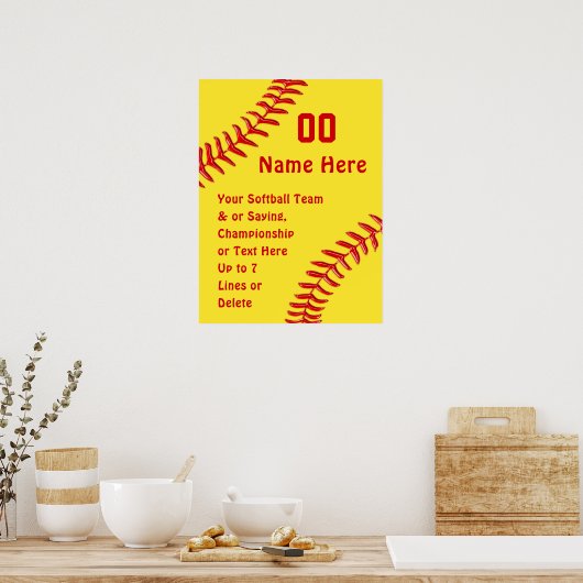 Affiches de l'équipe de softball Affiches de softb (Cuisine)
