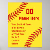 Affiches de l'équipe de softball Affiches de softb (Devant)
