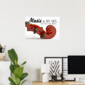 Affiches de l'instrument Viola - Cadeaux Joueurs d (Bureau à domicile)