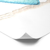 Affiches de Noël de la plage Cute 24x36 (Coin)