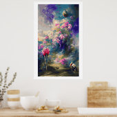 Affiches de paysage de fleurs abstraites surréalis (Cuisine)