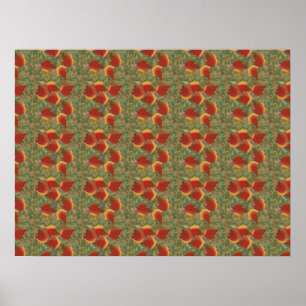 Affiches de peinture de feuilles d'automne abstrai