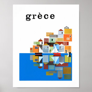 Affiches de photos de voyage en Grèce vintage
