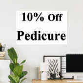 Affiches de salon de coiffure 10 % de réduction Pé (Bureau à domicile)
