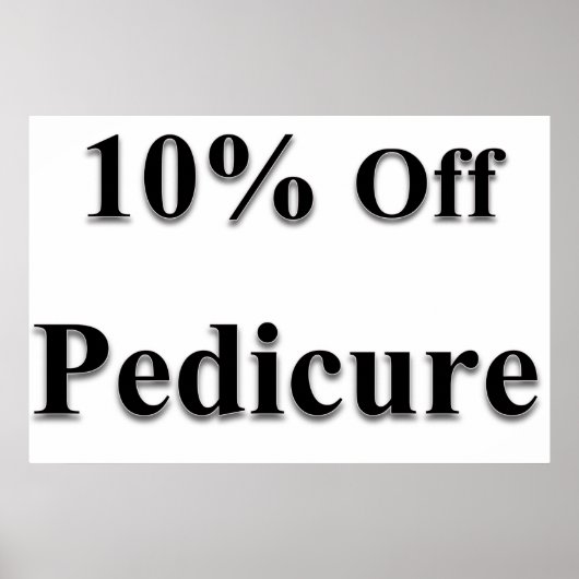 Affiches de salon de coiffure 10 % de réduction Pé (Devant)