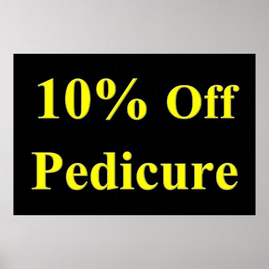 Affiches de salon de coiffure 10 % de réduction Pé (Devant)