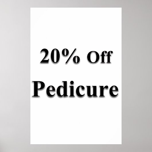 Affiches de salon de coiffure 20 % de réduction Pé (Devant)