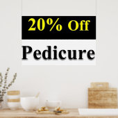 Affiches de salon de coiffure 20% de réduction Péd (Cuisine)